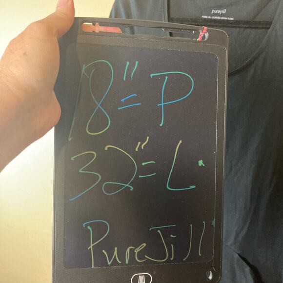 Purejill Curved Seam Tunic with 2 Pockets Black Size Small - Picture 9 of 9